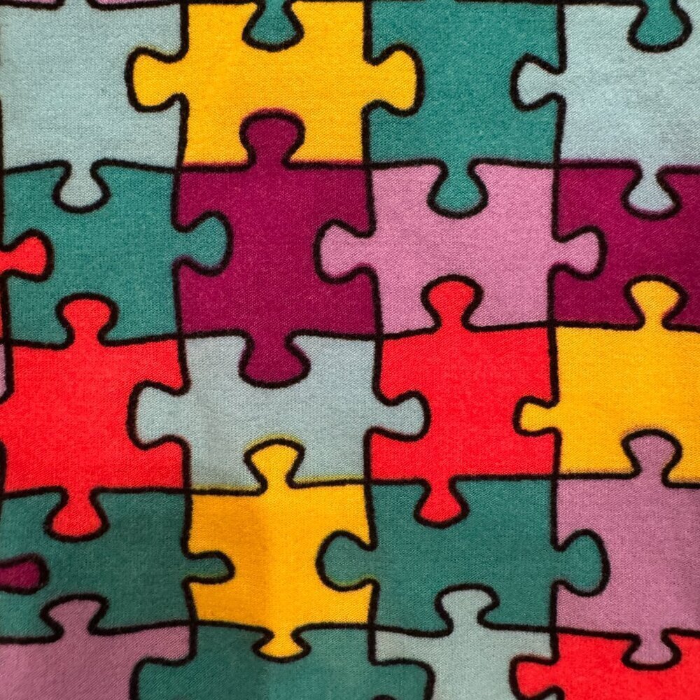 LulaRoe Autism Puzzle Piece Leggings - One Size - Picture 4 of 5